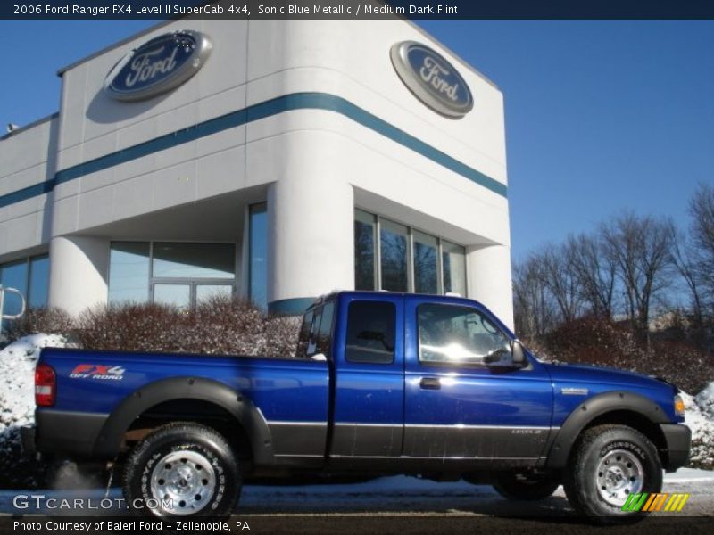 Sonic Blue Metallic / Medium Dark Flint 2006 Ford Ranger FX4 Level II SuperCab 4x4
