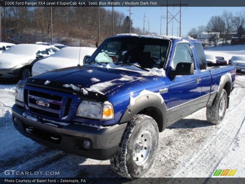 Sonic Blue Metallic / Medium Dark Flint 2006 Ford Ranger FX4 Level II SuperCab 4x4