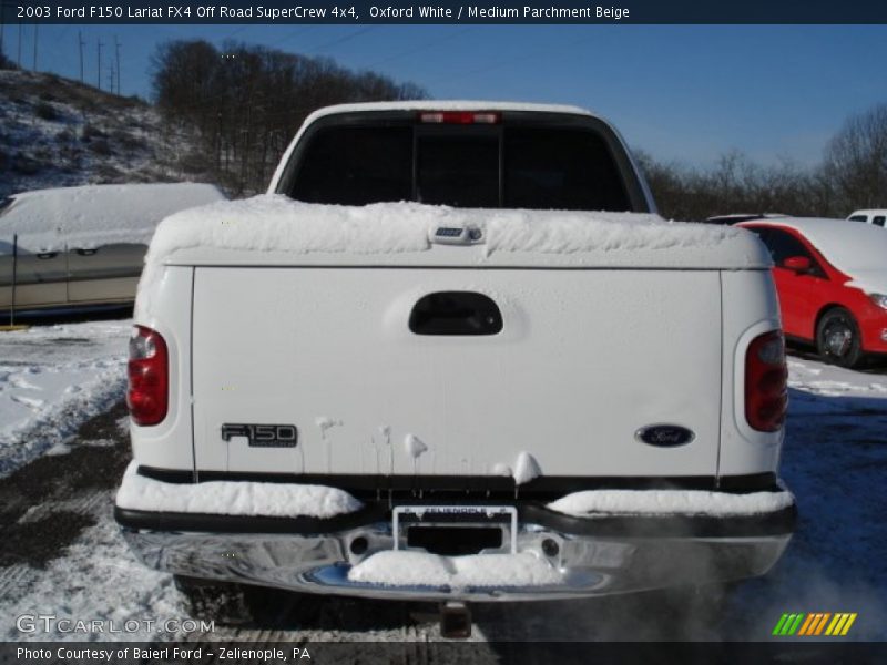 Oxford White / Medium Parchment Beige 2003 Ford F150 Lariat FX4 Off Road SuperCrew 4x4