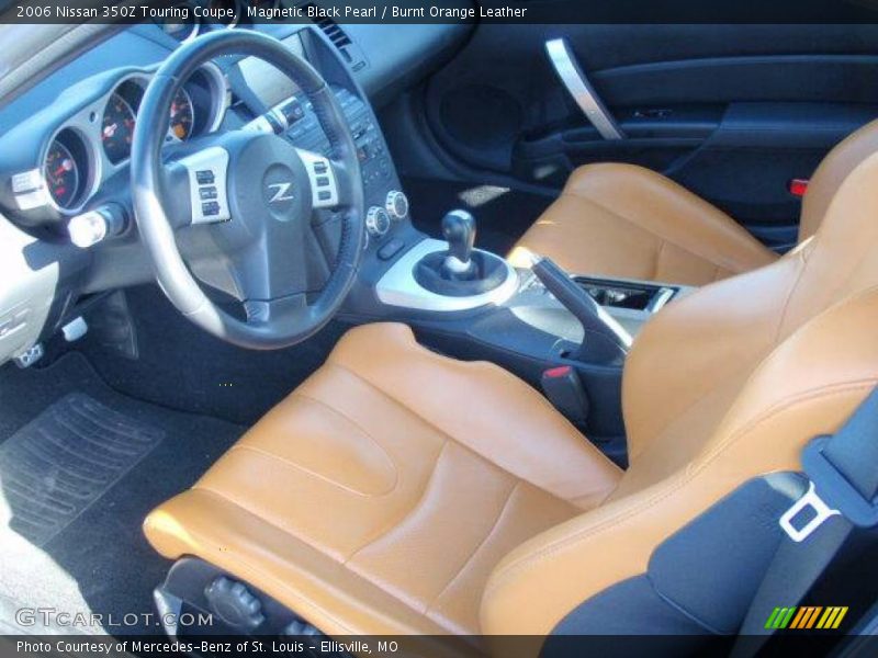 Magnetic Black Pearl / Burnt Orange Leather 2006 Nissan 350Z Touring Coupe