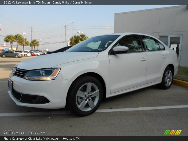Candy White / Cornsilk Beige 2012 Volkswagen Jetta TDI Sedan