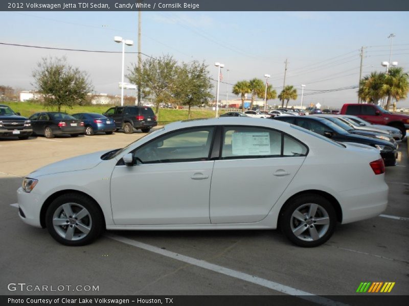 Candy White / Cornsilk Beige 2012 Volkswagen Jetta TDI Sedan