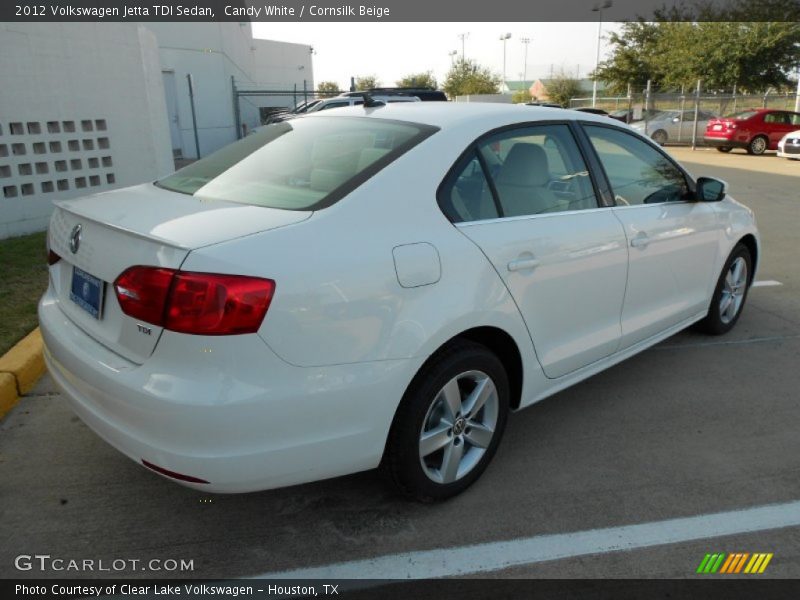 Candy White / Cornsilk Beige 2012 Volkswagen Jetta TDI Sedan
