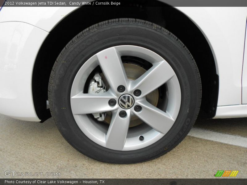 Candy White / Cornsilk Beige 2012 Volkswagen Jetta TDI Sedan