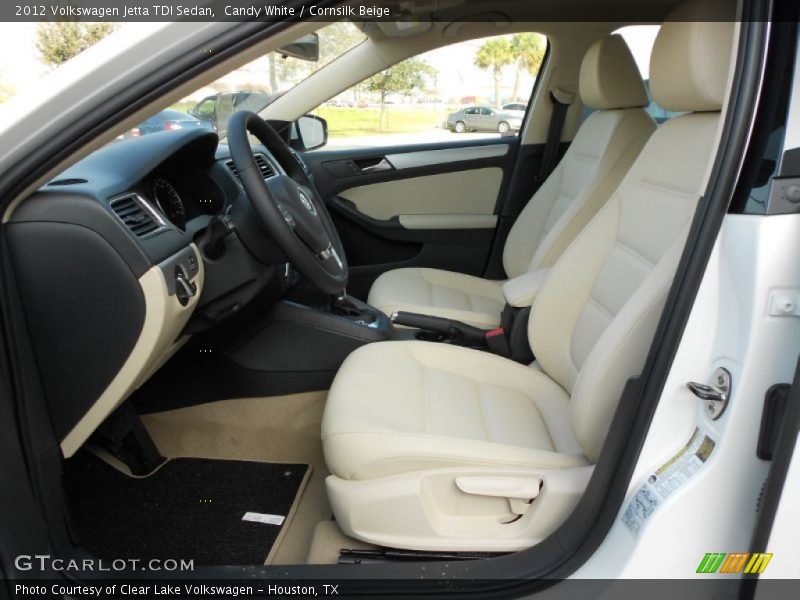 Candy White / Cornsilk Beige 2012 Volkswagen Jetta TDI Sedan