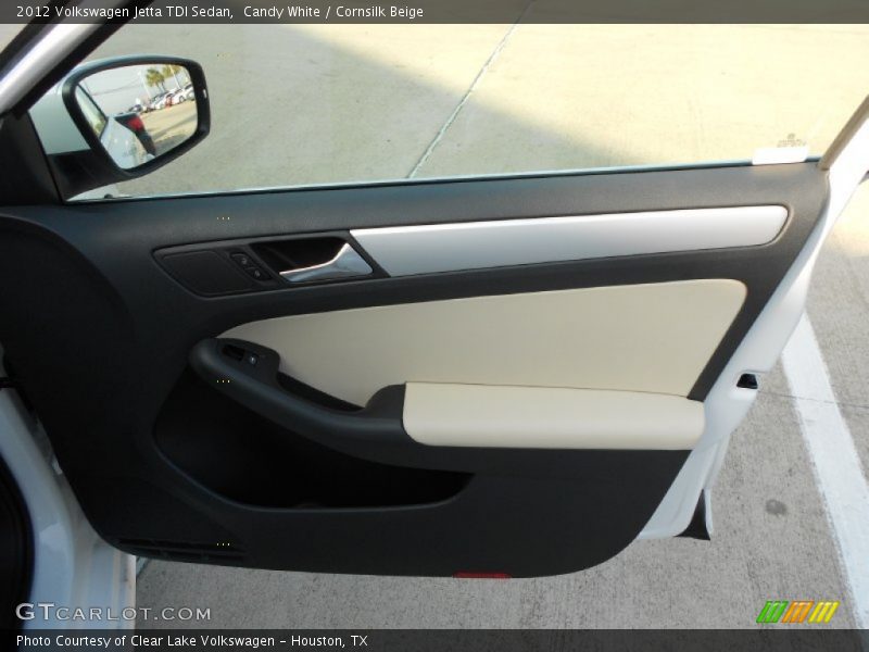 Candy White / Cornsilk Beige 2012 Volkswagen Jetta TDI Sedan