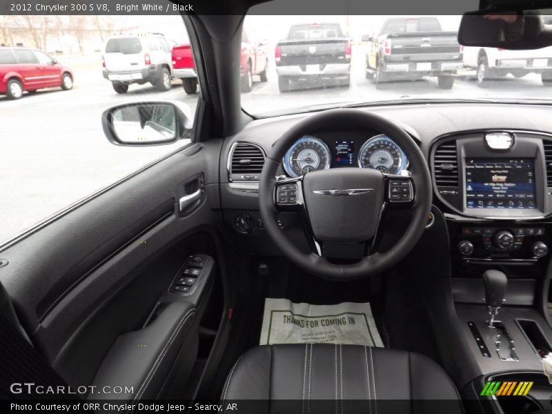 Bright White / Black 2012 Chrysler 300 S V8