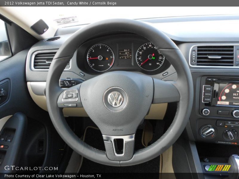 Candy White / Cornsilk Beige 2012 Volkswagen Jetta TDI Sedan