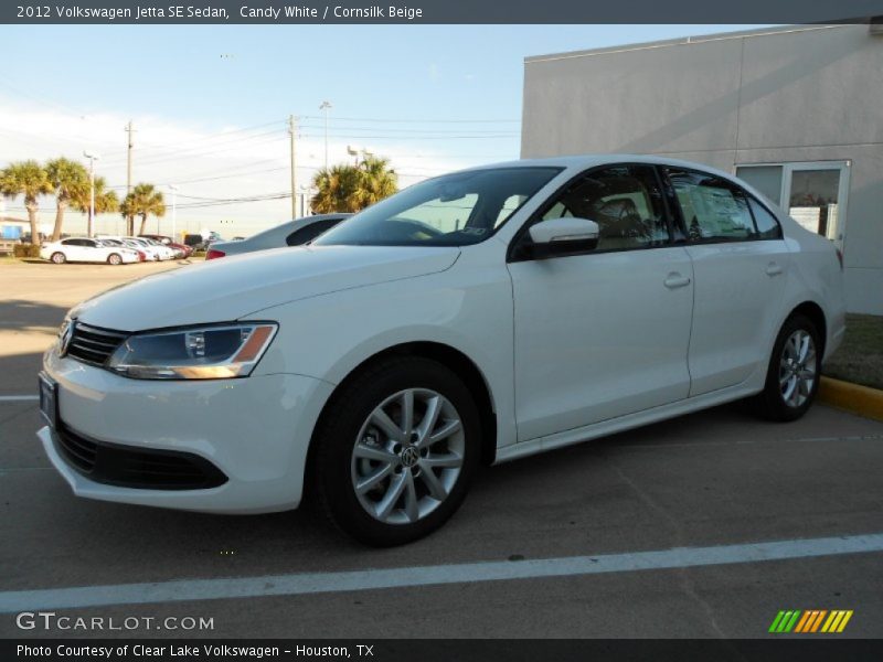 Candy White / Cornsilk Beige 2012 Volkswagen Jetta SE Sedan
