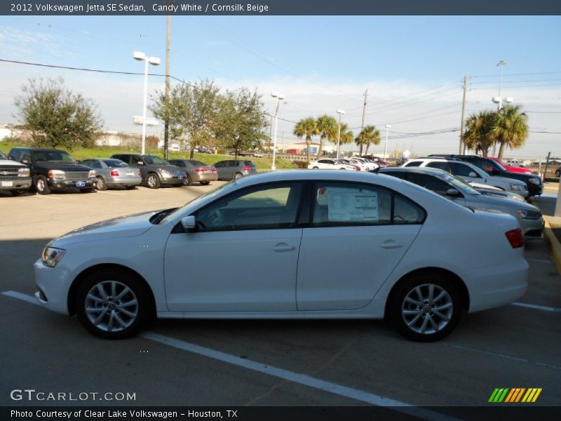 Candy White / Cornsilk Beige 2012 Volkswagen Jetta SE Sedan