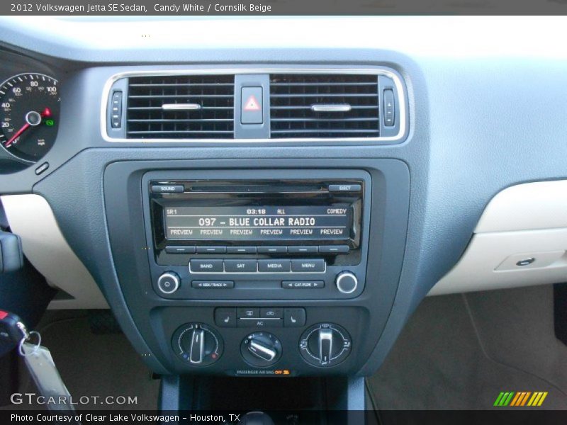 Candy White / Cornsilk Beige 2012 Volkswagen Jetta SE Sedan