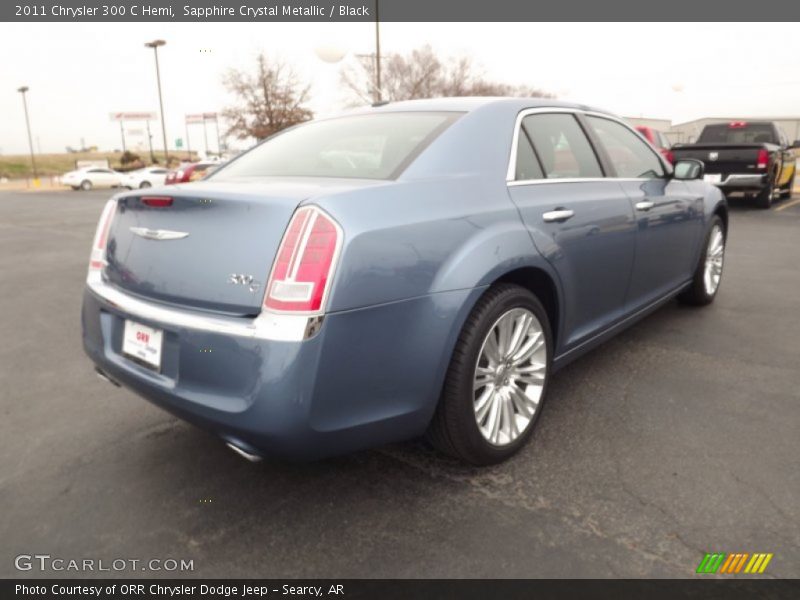 Sapphire Crystal Metallic / Black 2011 Chrysler 300 C Hemi