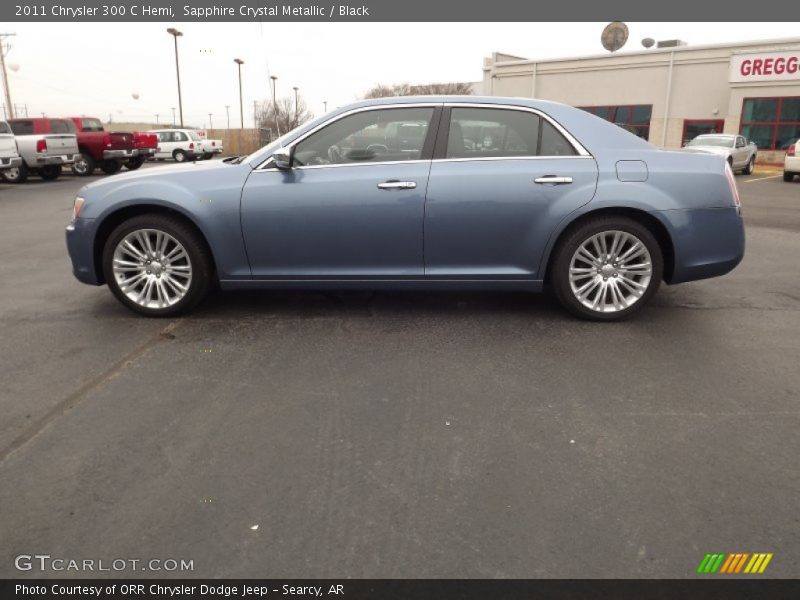 Sapphire Crystal Metallic / Black 2011 Chrysler 300 C Hemi
