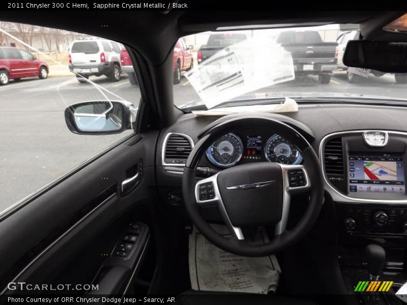 Sapphire Crystal Metallic / Black 2011 Chrysler 300 C Hemi