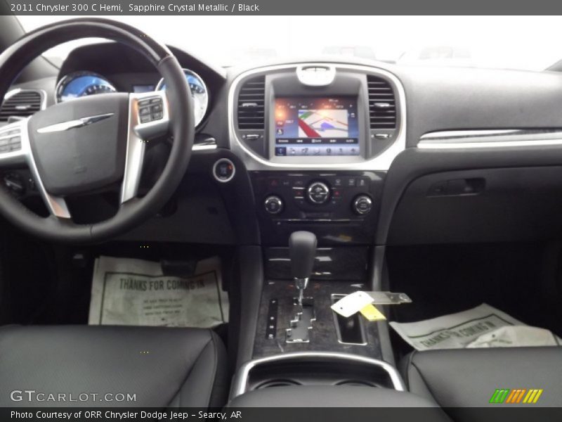 Sapphire Crystal Metallic / Black 2011 Chrysler 300 C Hemi
