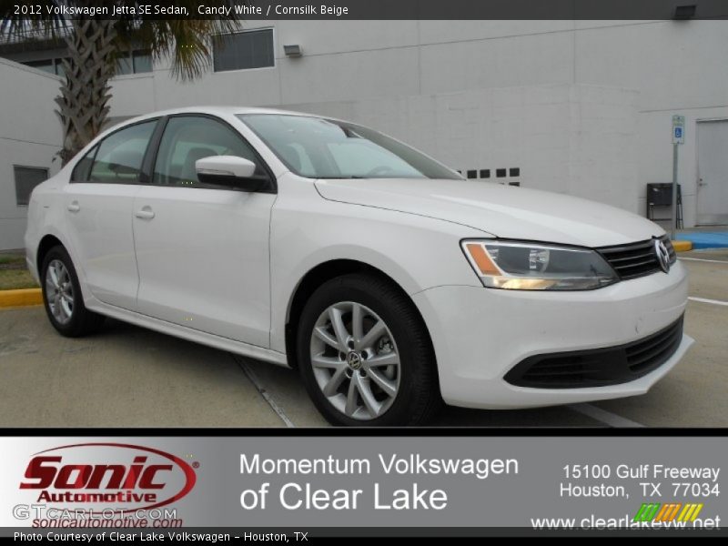 Candy White / Cornsilk Beige 2012 Volkswagen Jetta SE Sedan