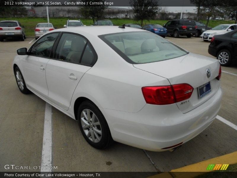 Candy White / Cornsilk Beige 2012 Volkswagen Jetta SE Sedan