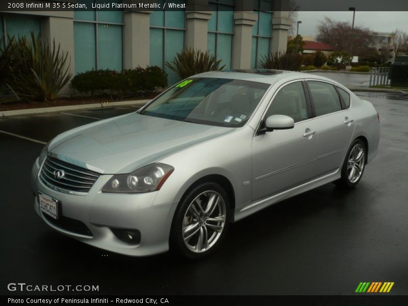 Liquid Platinum Metallic / Wheat 2008 Infiniti M 35 S Sedan