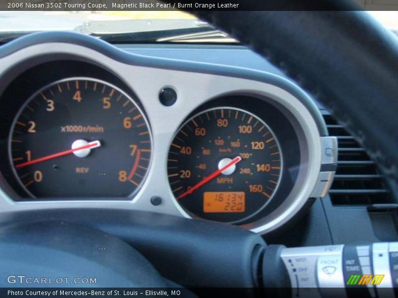 Magnetic Black Pearl / Burnt Orange Leather 2006 Nissan 350Z Touring Coupe