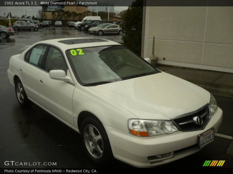 White Diamond Pearl / Parchment 2002 Acura TL 3.2