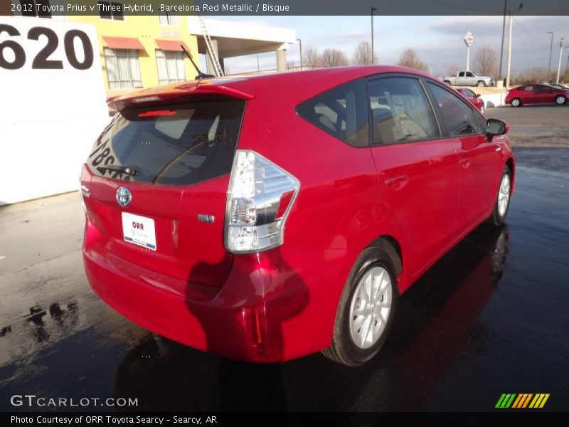 Barcelona Red Metallic / Bisque 2012 Toyota Prius v Three Hybrid