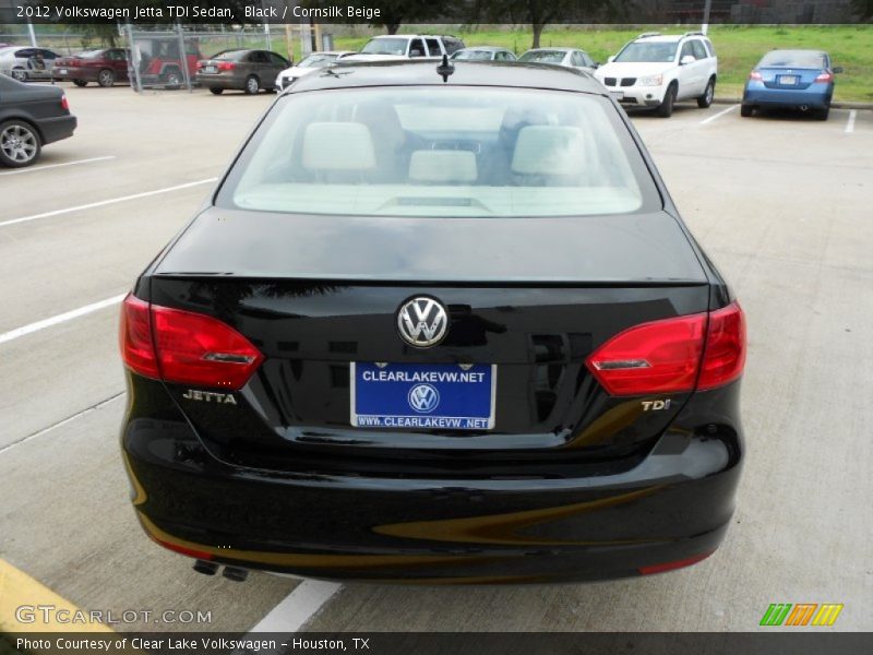 Black / Cornsilk Beige 2012 Volkswagen Jetta TDI Sedan