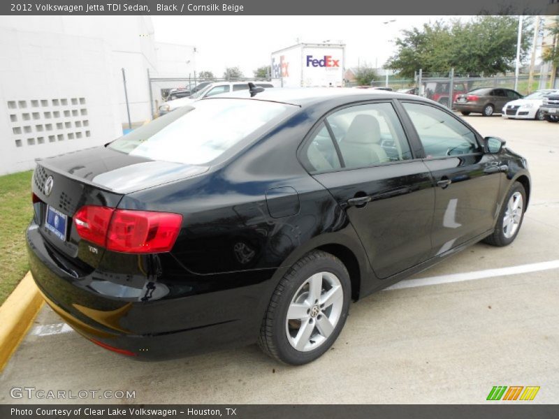 Black / Cornsilk Beige 2012 Volkswagen Jetta TDI Sedan
