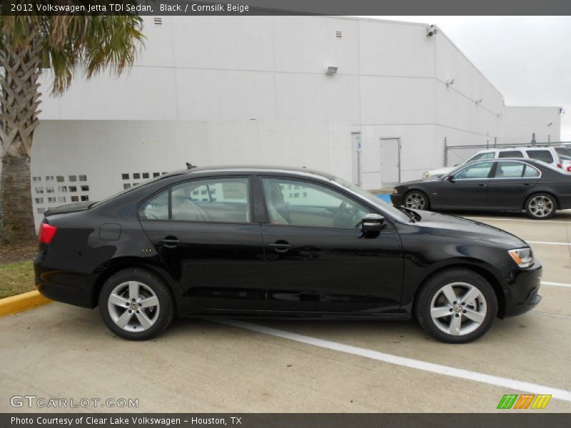 Black / Cornsilk Beige 2012 Volkswagen Jetta TDI Sedan