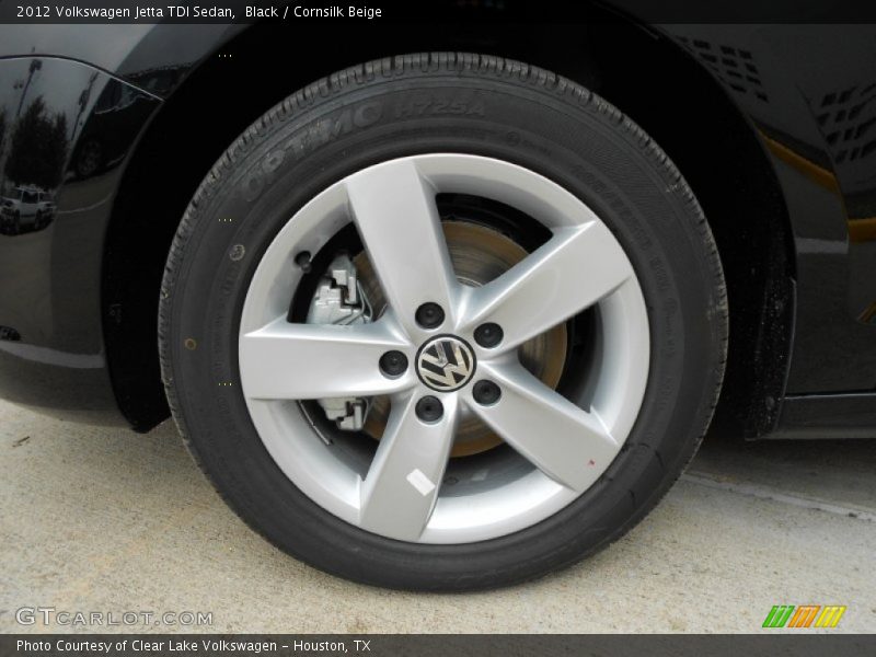 Black / Cornsilk Beige 2012 Volkswagen Jetta TDI Sedan