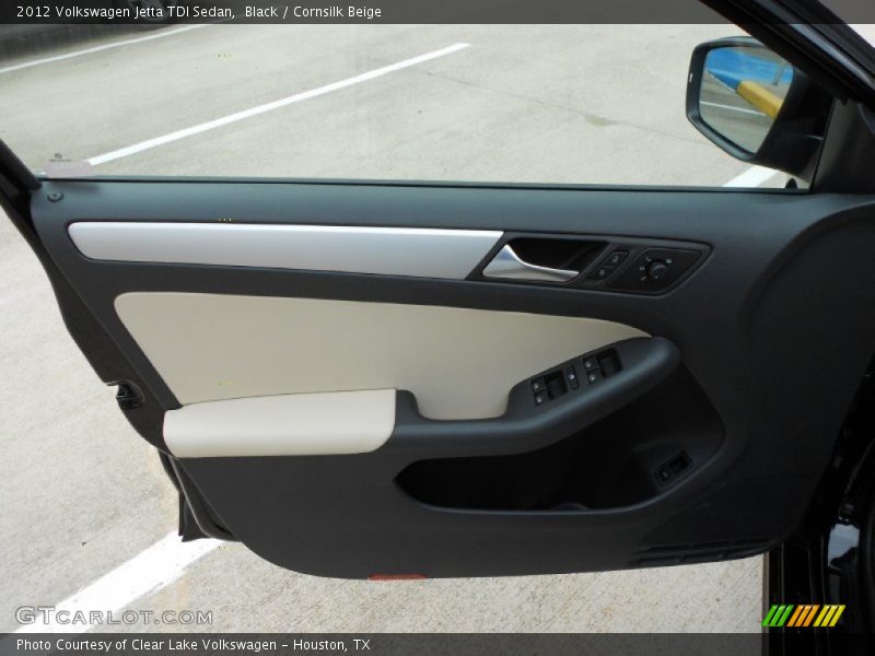 Black / Cornsilk Beige 2012 Volkswagen Jetta TDI Sedan