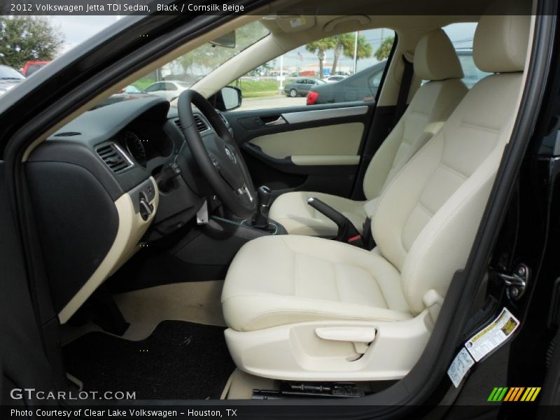 Black / Cornsilk Beige 2012 Volkswagen Jetta TDI Sedan