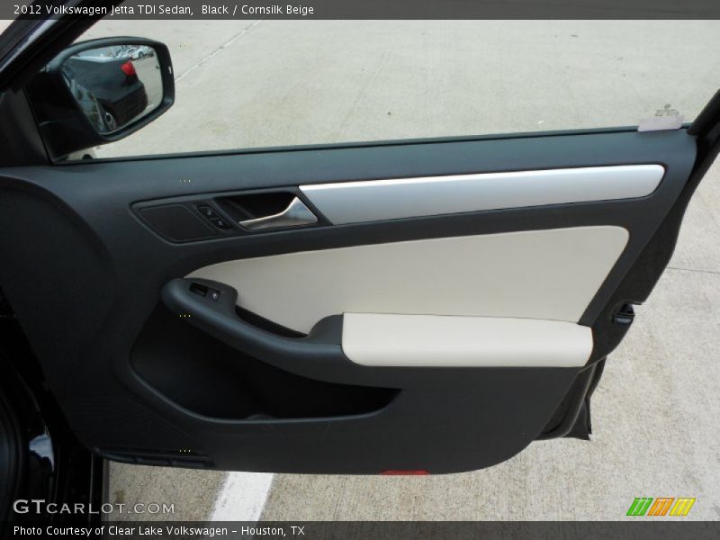 Black / Cornsilk Beige 2012 Volkswagen Jetta TDI Sedan