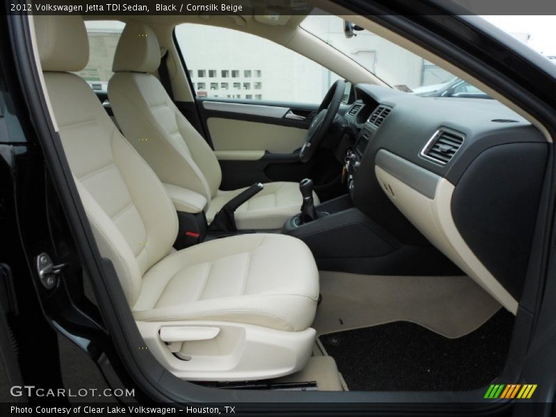 Black / Cornsilk Beige 2012 Volkswagen Jetta TDI Sedan