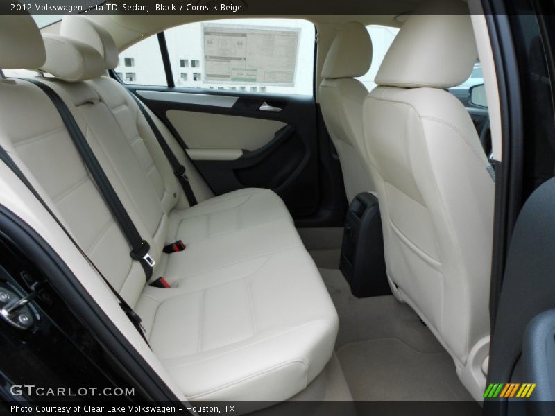 Black / Cornsilk Beige 2012 Volkswagen Jetta TDI Sedan