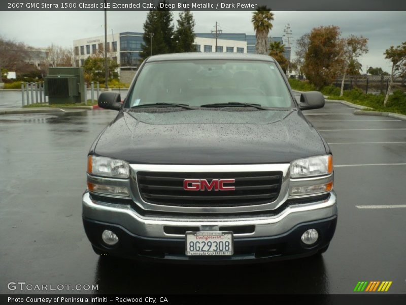 Deep Blue Metallic / Dark Pewter 2007 GMC Sierra 1500 Classic SLE Extended Cab