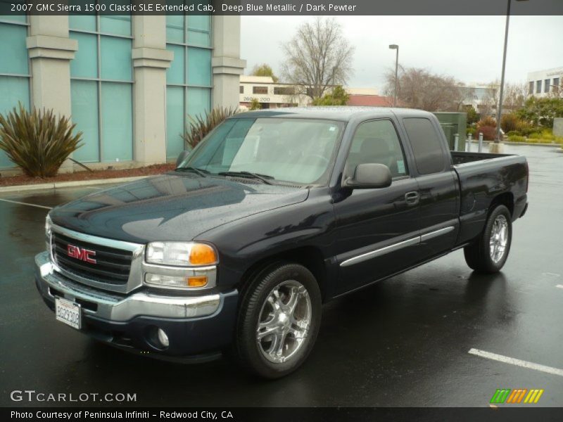 Deep Blue Metallic / Dark Pewter 2007 GMC Sierra 1500 Classic SLE Extended Cab