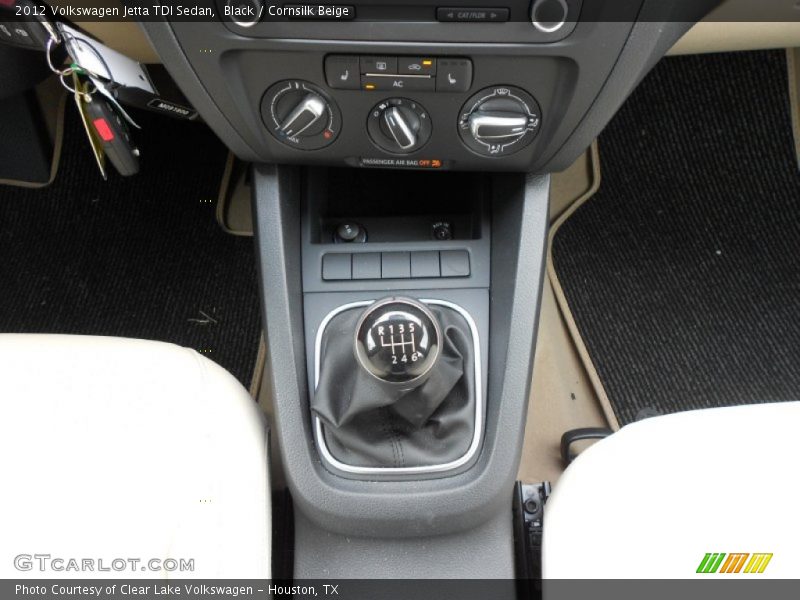 Black / Cornsilk Beige 2012 Volkswagen Jetta TDI Sedan