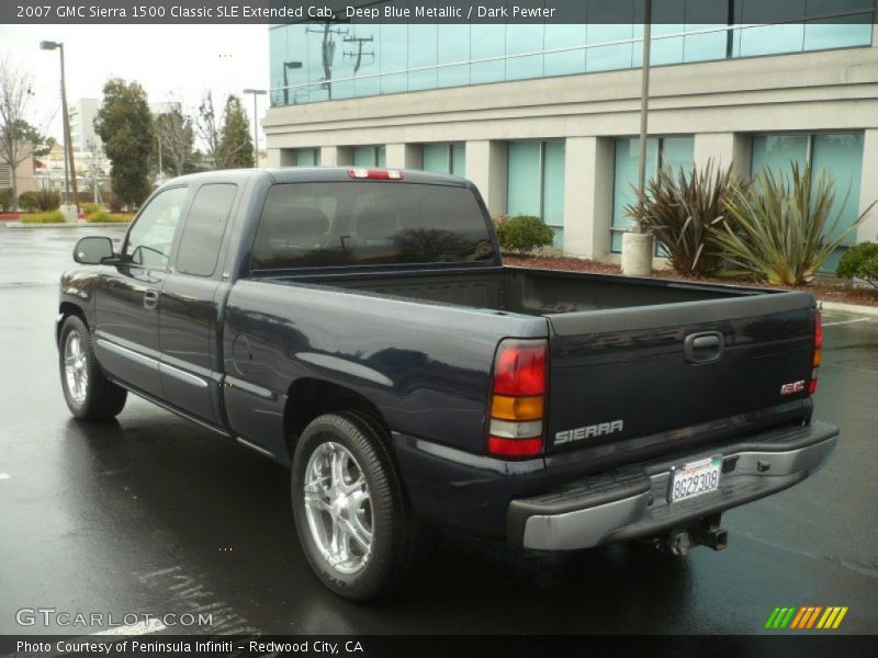 Deep Blue Metallic / Dark Pewter 2007 GMC Sierra 1500 Classic SLE Extended Cab