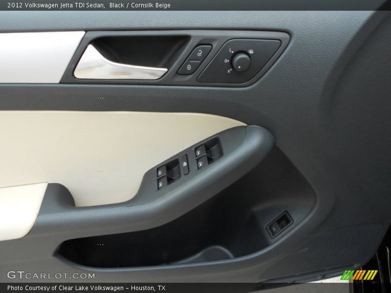 Black / Cornsilk Beige 2012 Volkswagen Jetta TDI Sedan