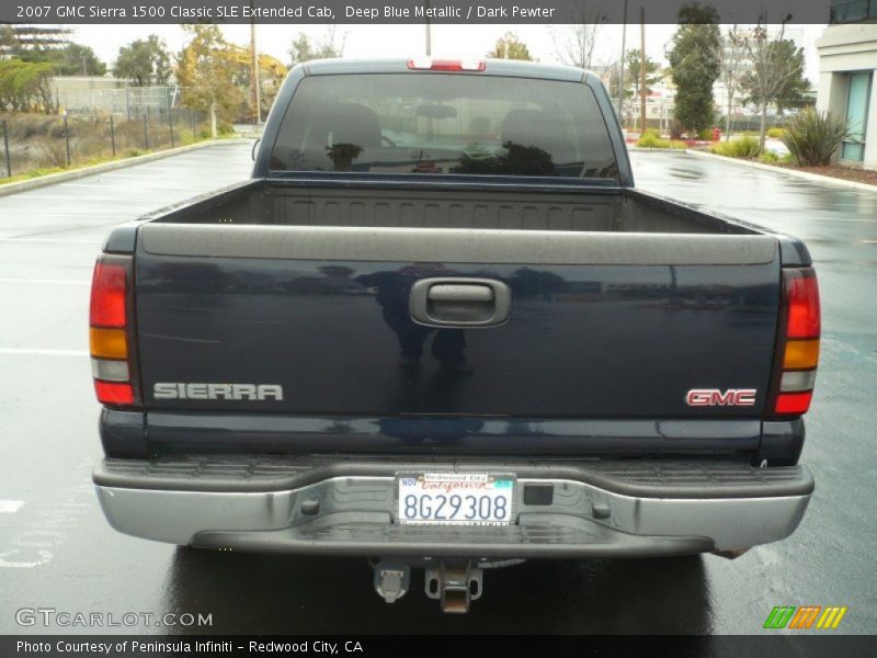 Deep Blue Metallic / Dark Pewter 2007 GMC Sierra 1500 Classic SLE Extended Cab