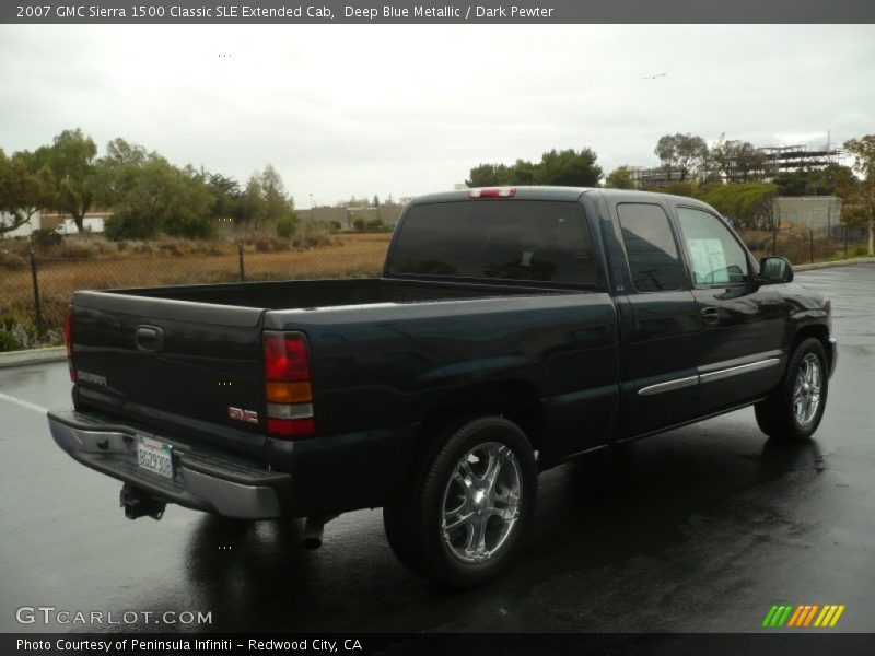 Deep Blue Metallic / Dark Pewter 2007 GMC Sierra 1500 Classic SLE Extended Cab