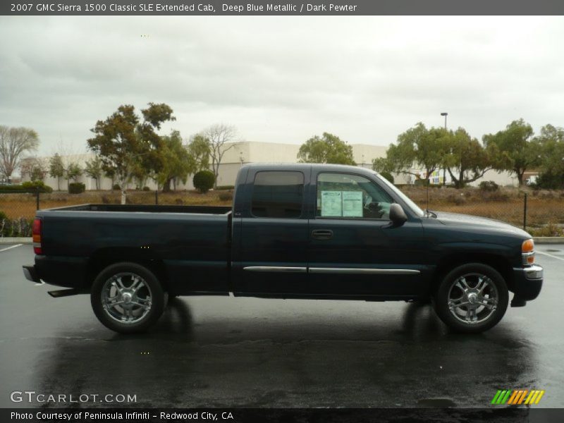 Deep Blue Metallic / Dark Pewter 2007 GMC Sierra 1500 Classic SLE Extended Cab