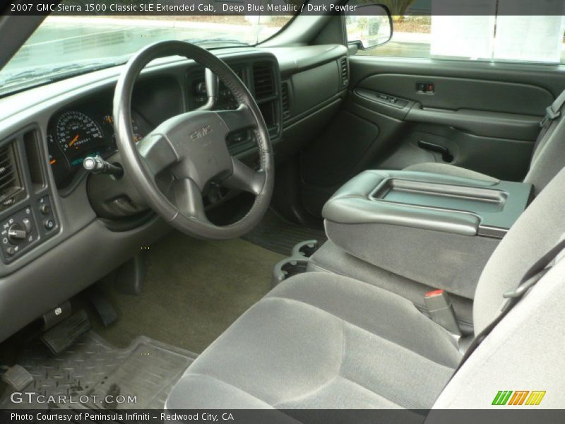 Deep Blue Metallic / Dark Pewter 2007 GMC Sierra 1500 Classic SLE Extended Cab
