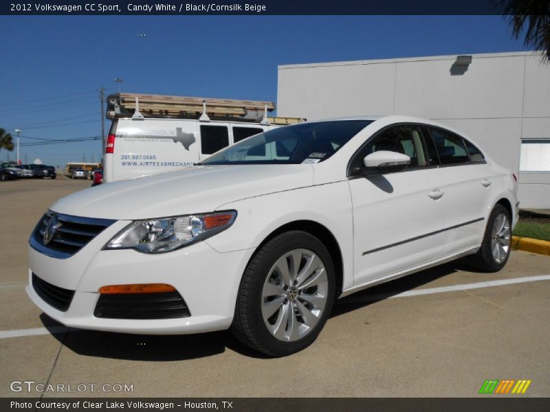 Candy White / Black/Cornsilk Beige 2012 Volkswagen CC Sport
