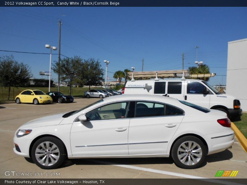 Candy White / Black/Cornsilk Beige 2012 Volkswagen CC Sport