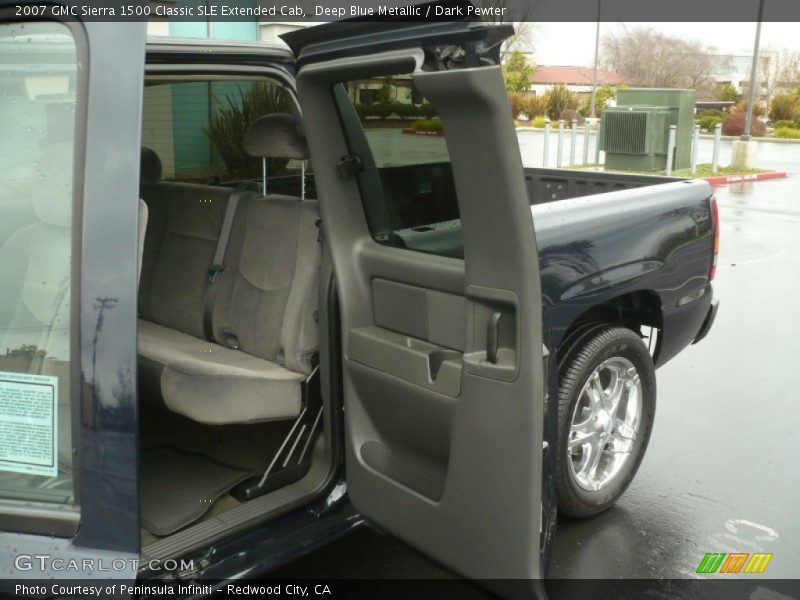 Deep Blue Metallic / Dark Pewter 2007 GMC Sierra 1500 Classic SLE Extended Cab