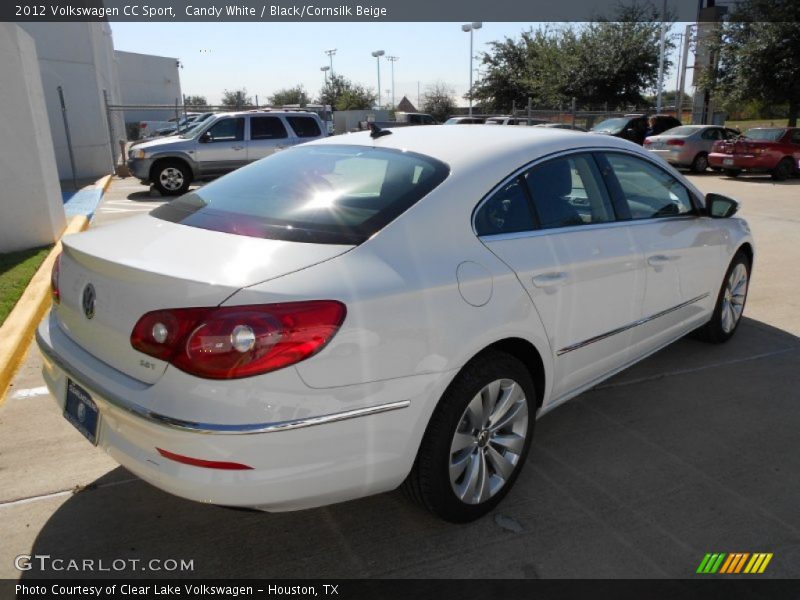 Candy White / Black/Cornsilk Beige 2012 Volkswagen CC Sport