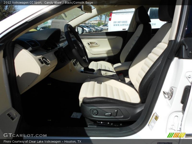 Candy White / Black/Cornsilk Beige 2012 Volkswagen CC Sport