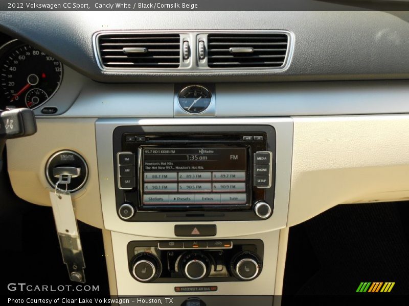 Candy White / Black/Cornsilk Beige 2012 Volkswagen CC Sport