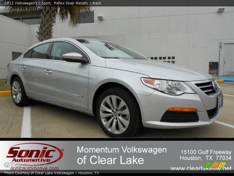 Reflex Silver Metallic / Black 2012 Volkswagen CC Sport